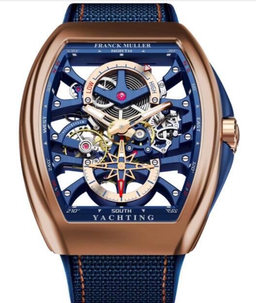 Franck Muller Vanguard Yachting Anchor Skeleton Replica Watch V 45 S6 PR SQT ANCRE FM YACHT (BL) RG